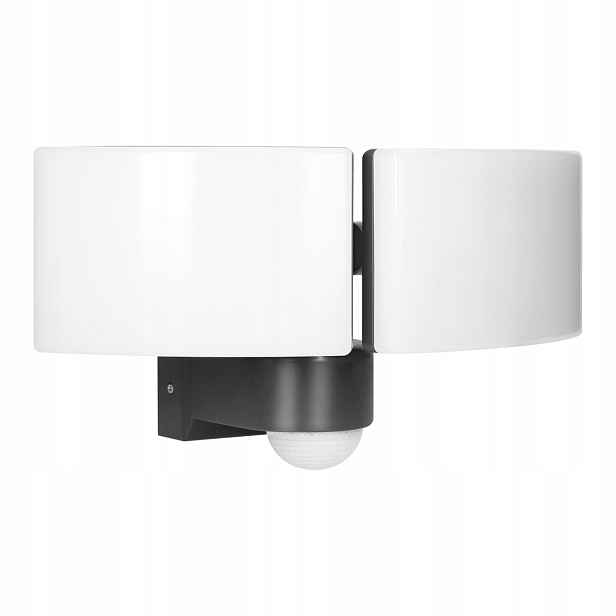 Tos Duo Led 2x20W dvojitý zahradní reflektor s Pir, 2x1600lm, IP65 4000K