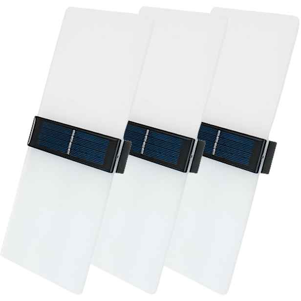 3x Dekorativní nástěnné svítidlo Solární Led lampa Osvětlení domečku Altánky Terasa