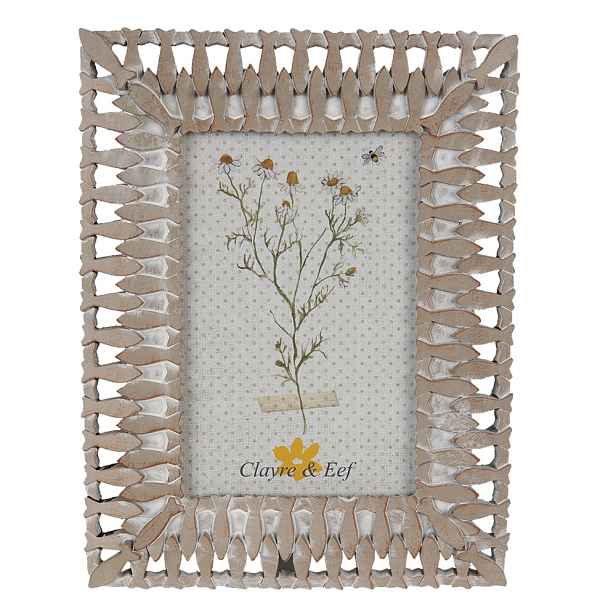 Béžový antik fotorámeček s rybkami - 17*2*22 cm / 10*15 cm Clayre & Eef