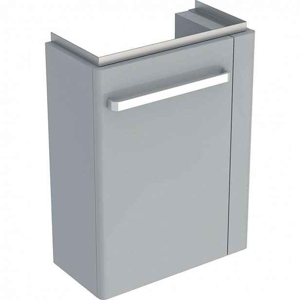 Geberit Selnova Compact - Umyvadlová skříňka, 45x25x60 cm, 1 dvířka, panty vlevo, světle šedá 501.497.00.1