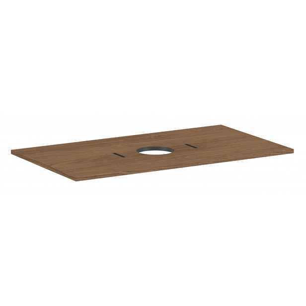 Hansgrohe Xilesa E - Deska pod umyvadlo, 98x55 cm, výřez uprostřed, kašmírový dub 54276550