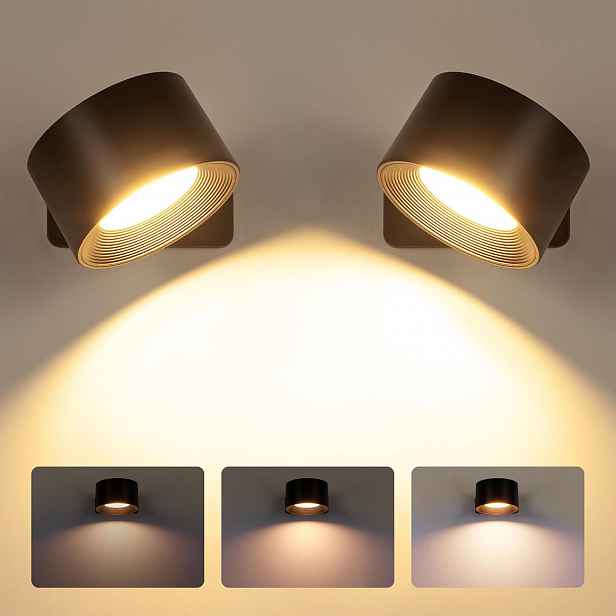 Led nástěnné svítidlo Otočné o 360° Dotykové Nástěnné Sada 2 kusů Moderní Bílá