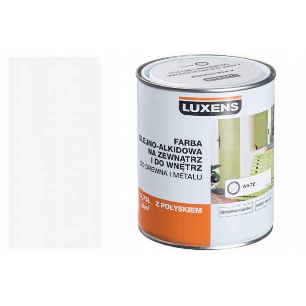 Olejo-alkydový smalt 0.75 l White Lesk Luxens