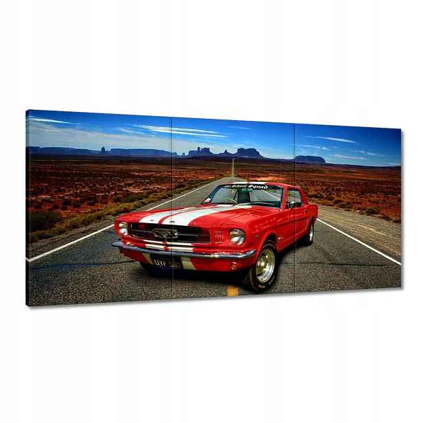 Obrazy 120x60 Červený Ford Mustang Usa