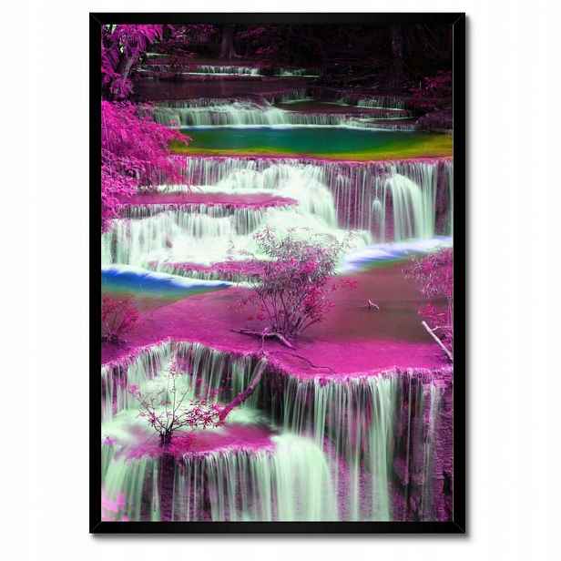Plakáty v rámu 50x70 Fialový vodopád