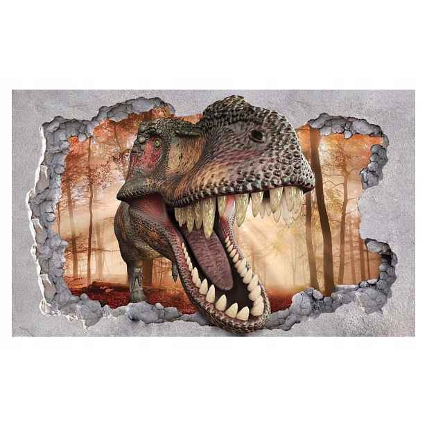Fototapeta Dinosauři T-Rex utrhávající se ze zdi vinylová 460x300 lepidlo