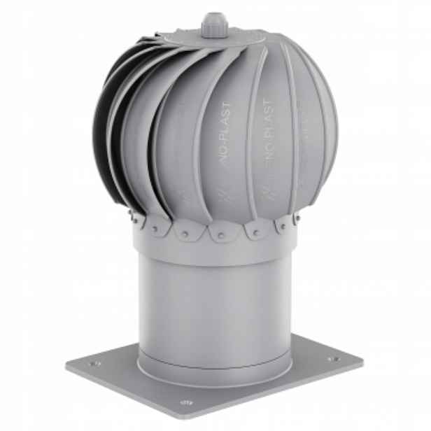 Komínová násada Otočná Pro Ventilaci s krysou 150 Světle Šedá 7036