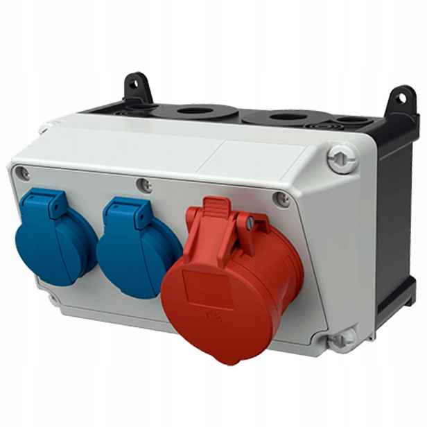 Stavební rozvaděč Amaxx 910007 16A 400V 2x230V Schuko IP44 Mennekes
