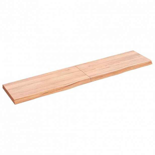 vidaXL Koupelnová deska hnědá 140x30x(2-4) cm ošetřený masivní dřevo