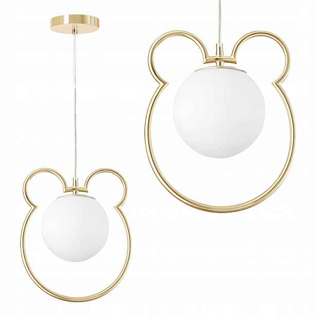Závěsná stropní lampa Zlatý medvídek Plyšák do dětského pokoje E27 Toolight