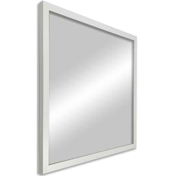 zrcadlo v rámu 80x80 Moderní úzký bílý rám
