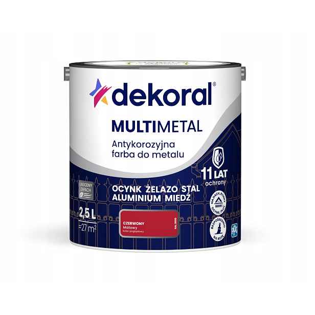 Dekoral Multimetal 2,5 L Červený Mat