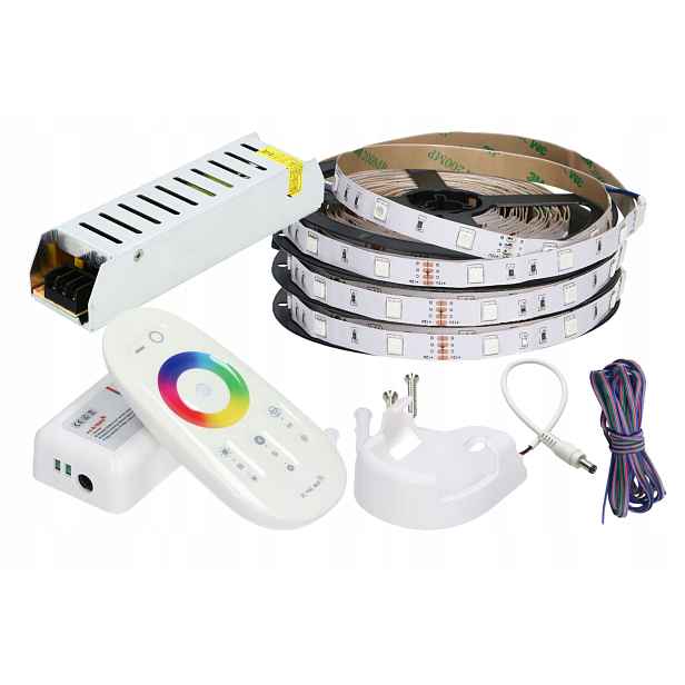 Set 15 m Led pásek 5050 Rgb Bílý P. Dotykový