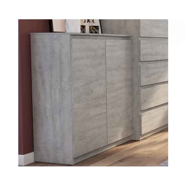 Skříňka Carlos 80 cm, šedý beton