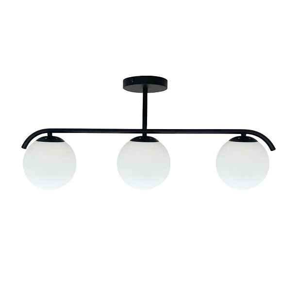 Stropní lampa AMADEO černá 3x40W E14 bílé stínidlo