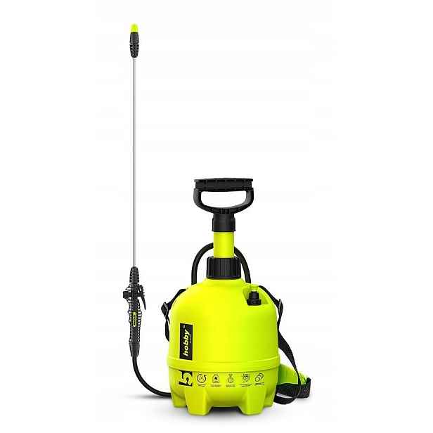 Tlakový postřikovač 5L s lankou 40 cm a nastavitelnou tryskou Hobby Marolex