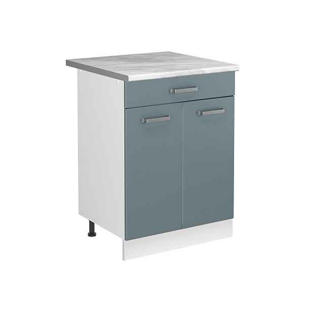 Vicco SKŘÍŇKA POD DŘEZ R-Line, Modrošedá/Bílá, 60 cm pracovní deska Mramor