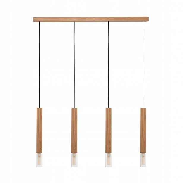 Závěsná lampa černá Madera skandinávská dřevěná 4xG9 75 cm Zuma Line