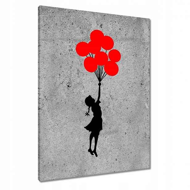 Obrazy 60x80 Banksy Dívka Balóny