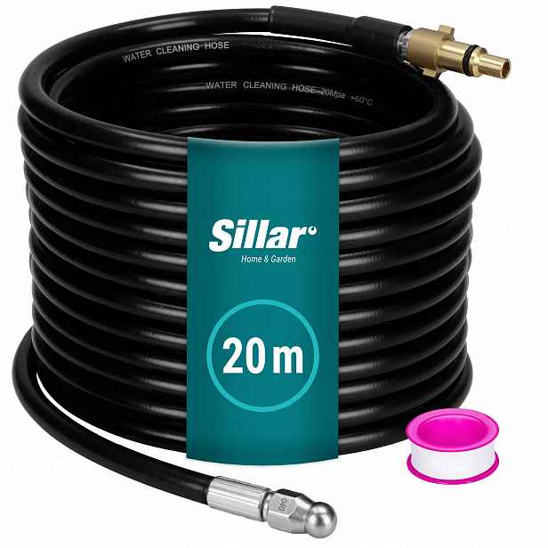 Hadice Sillar 20 m tryska: 3+1 čištění kanalizace pro myčku Stihl Nilfisk