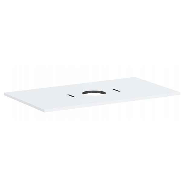 Hansgrohe Xilesa E - Deska pod umyvadlo, 98x55 cm, výřez uprostřed, matná bílá 54276700