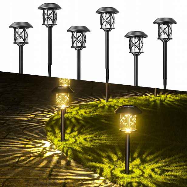 Quntis 6 x Sada Lamp Solární zahradní lampy IP65 Vodotěsné Led teplé