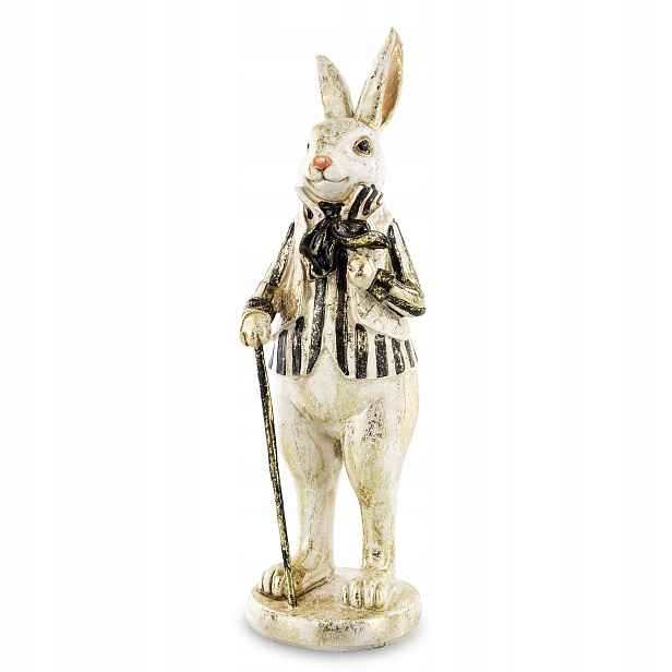 Velikonoční figurka Elegantní králík – v saku a s hůlkou 162606 Art-pol