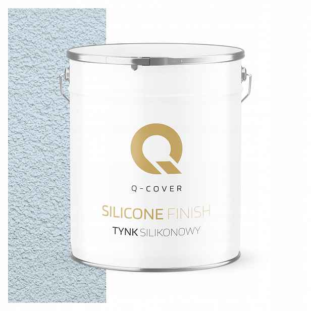 Silikonová Fasádní Omítka Bílá S Modrou F111 7KG Granulace 1.5mm