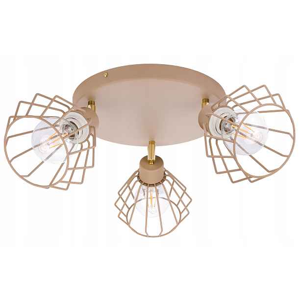 Závěsná Stropní Lampa Stropní Svítidlo Lustr Ruch Brylant 3x E27 Kašmír béžová ecru
