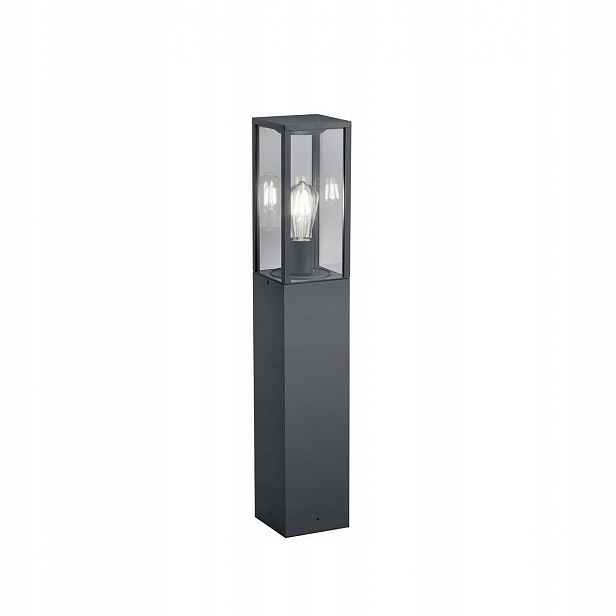 Lampa Zahradní sloupek Moderní Šedá 80 cm IP44 Terasa Koriel Trio