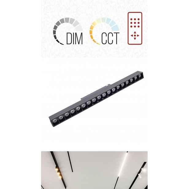 Magnetická lampa, 18W, 48V, Cct 2700K 6500K, 33,8 cm, ML3-3CCT, Tuya