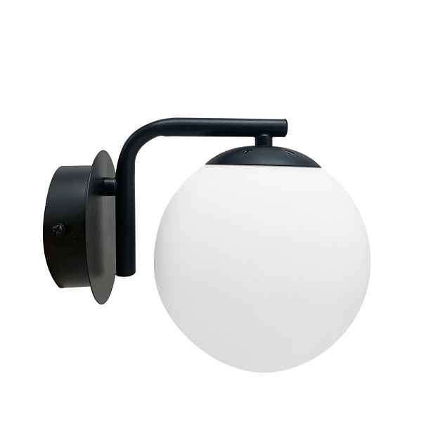 Nástěnná lampa AMADEO černá 1x40W E14 bílé stínidlo