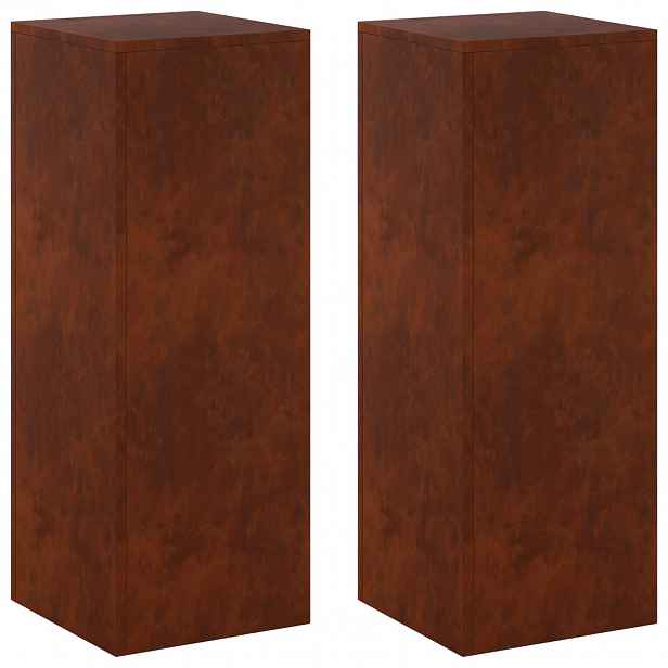 vidaXL Stojan na rostliny 2 pcs Rezavá 30 x 30 x 80 cm