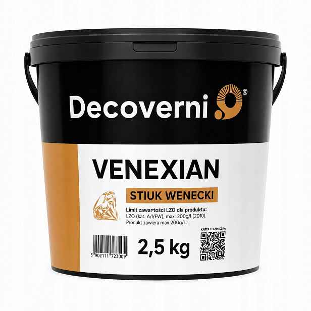 Benátský zrcadlový štuk 2,5 kg na 5 m2 Bez voskování Výkonná barva Bílá