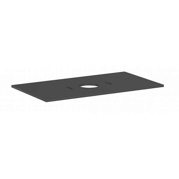 Hansgrohe Xilesa E - Deska pod umyvadlo, 98x55 cm, výřez uprostřed, matná šedá 54276760