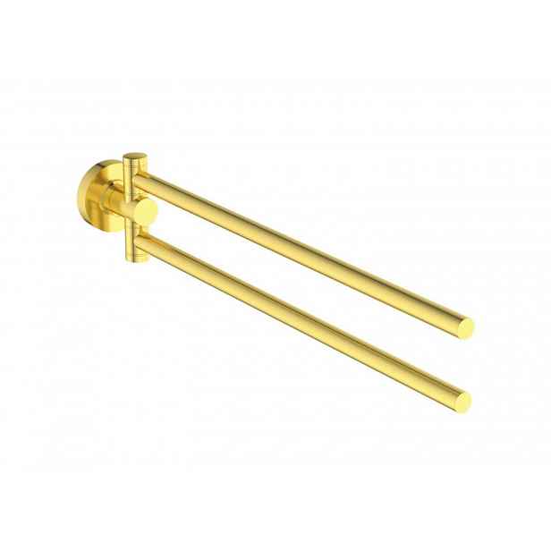 Ideal Standard IOM - Držák ručníků, otočný, délka 37 cm, kartáčované zlato A9131A2