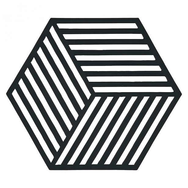 Podložka pod horké nádoby Zone Hexagon, černá
