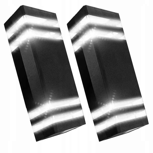 2x Vodotěsné venkovní nástěnné svítidlo Dekorativní hliník