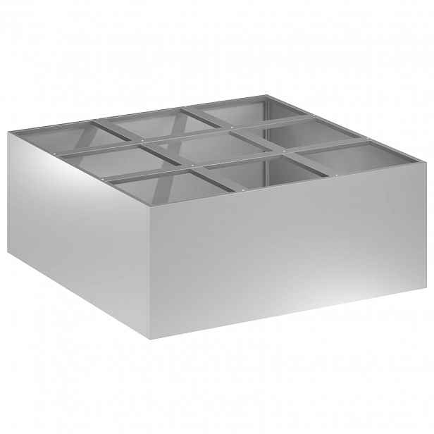 vidaXL Zahradní pěstebník Stříbrná 100 x 100 x 50 cm Pozinkovaná ocel