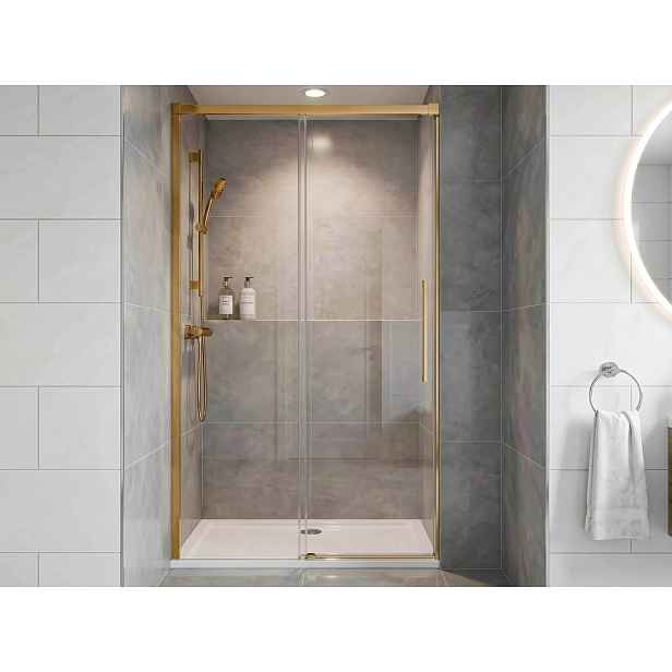 Gelco LUXOR GOLD MATT sprchové dveře 1100mm, čiré sklo