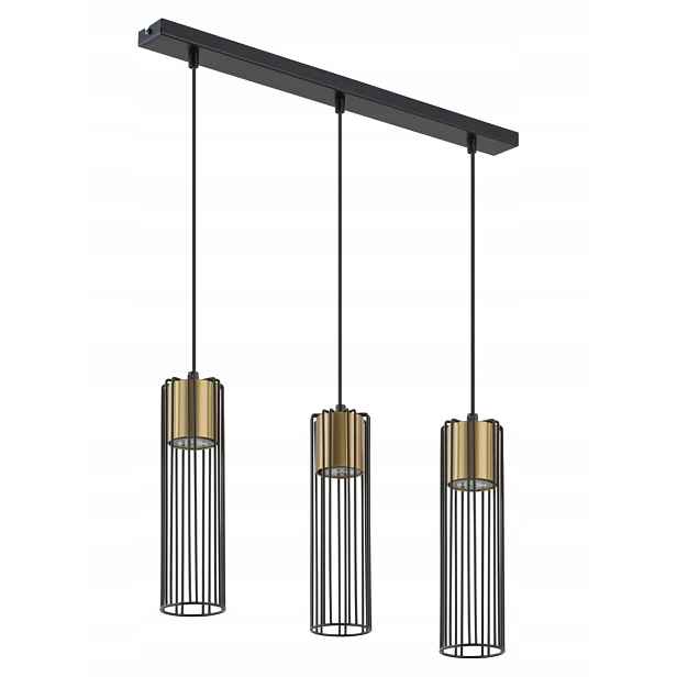 Sigma Lighting Industriální lampa Fobia 3xGU10 Černá Zlatá 25W