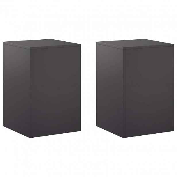 vidaXL Stojan na rostliny 2 pcs Černá 40 x 40 x 60 cm Ocel
