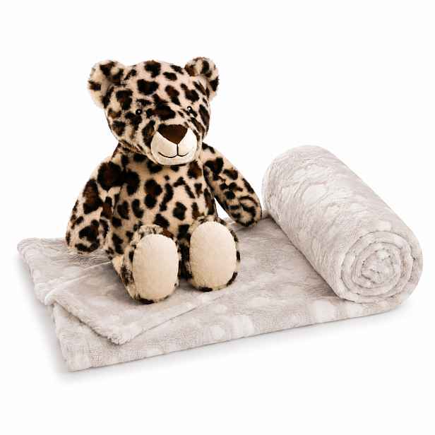Villeroy & Boch Dětská deka s plyšovým leopardem Cleo, 75 x 100 cm 822383