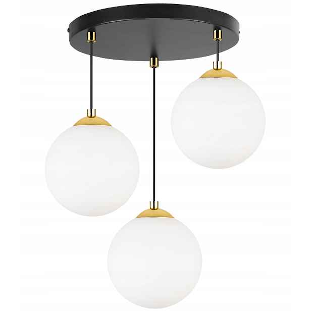 Závěsná Lampa Trojitý Stropní Lustr Stropní Svítidlo Koule Zlatá Chromová Led