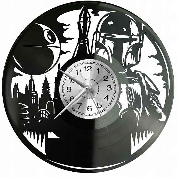 Star Wars Dárek Originální dekorace do domu Hodiny z vinylové desky