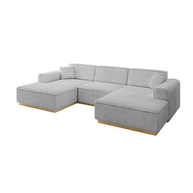 ALTDECOR SEDACÍ SOUPRAVA ve tvaru U IREA-U1-v2 301x165x80 Šedá Manšestr