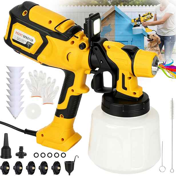 Pistole Na Malování Stěn Malířský Agregát Nastavitelná 5 Trysek 850W 1400ML