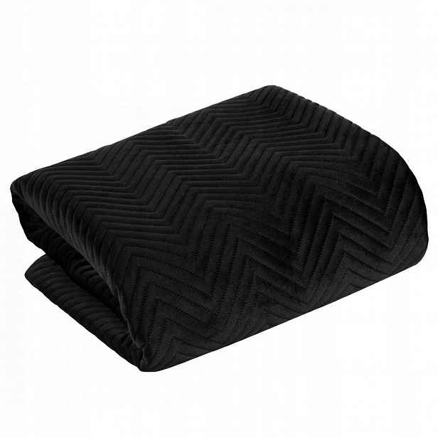 Přikrývka na postel Sofia 170 x 210 cm černá Pled