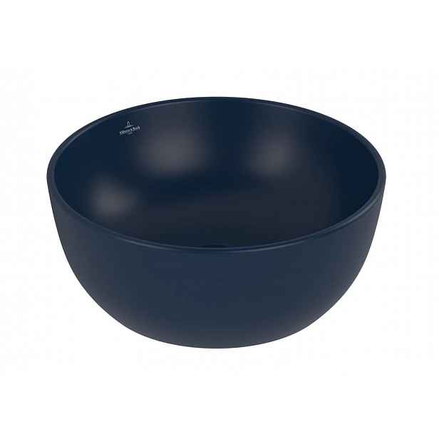 Villeroy & Boch Artis - Umývátko na desku, průměr 33 cm, bez přepadu, bez otvoru pro baterii, CeramicPlus, Nightfall 438932R6