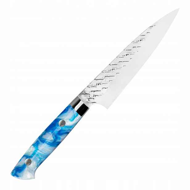 Takeshi Saji Strix Blue Acrylic Ručně kovaný japonský Nůž Univerzální 13 cm